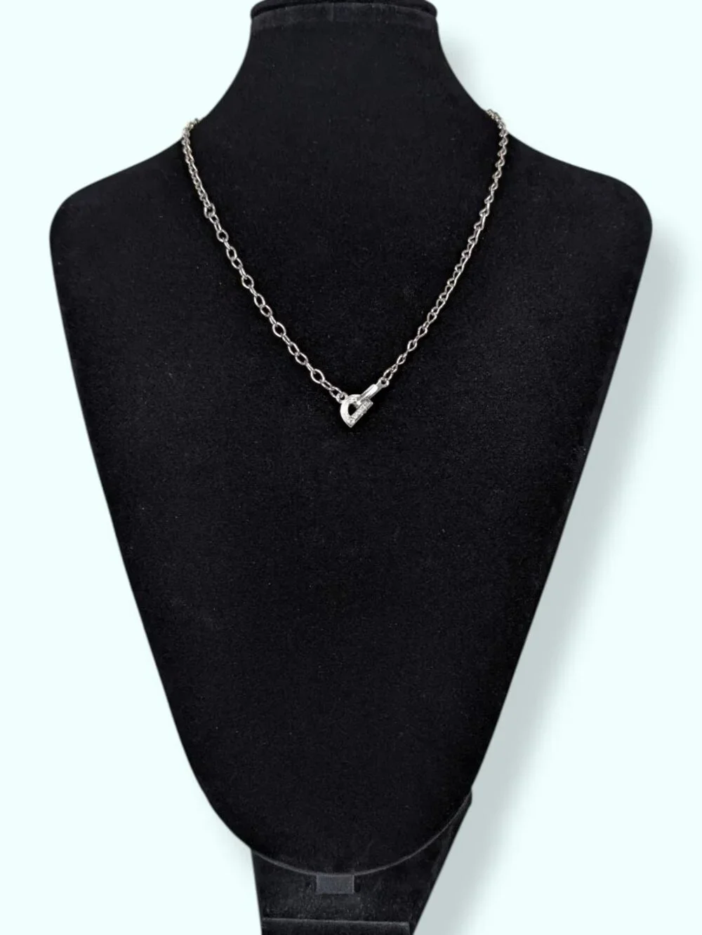 D'Orlan Silver Tone Chain Necklace - Picture 2 of 5